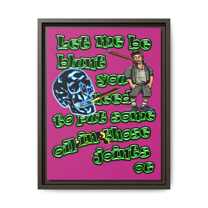 og - framed canvas art (pink)