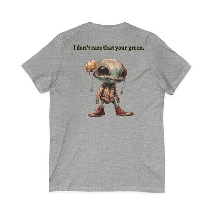 I don't care that your grey - Unisex Jersey Short Sleeve V-Neck Tee