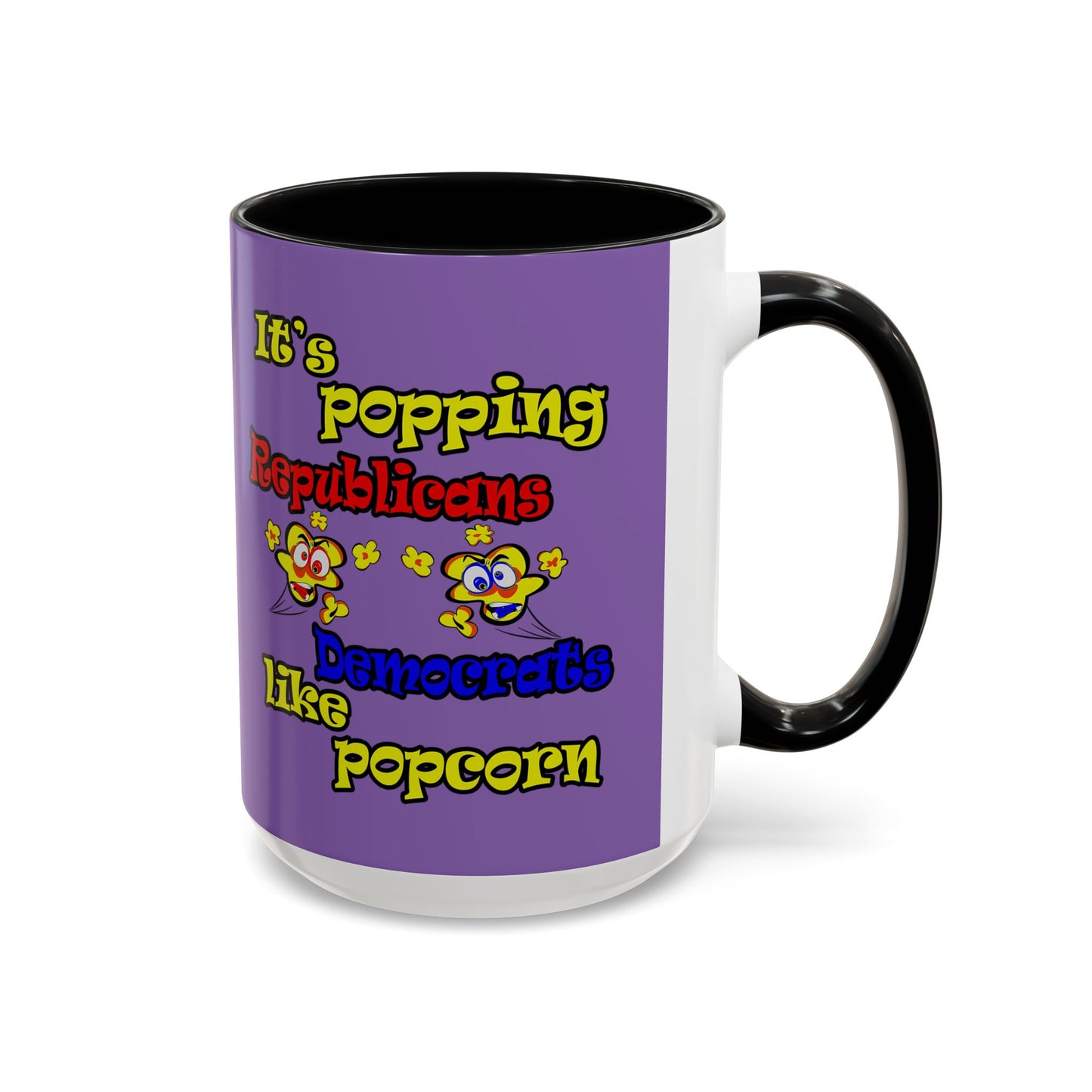 popping like popcorn - Accent Mug (light purple)