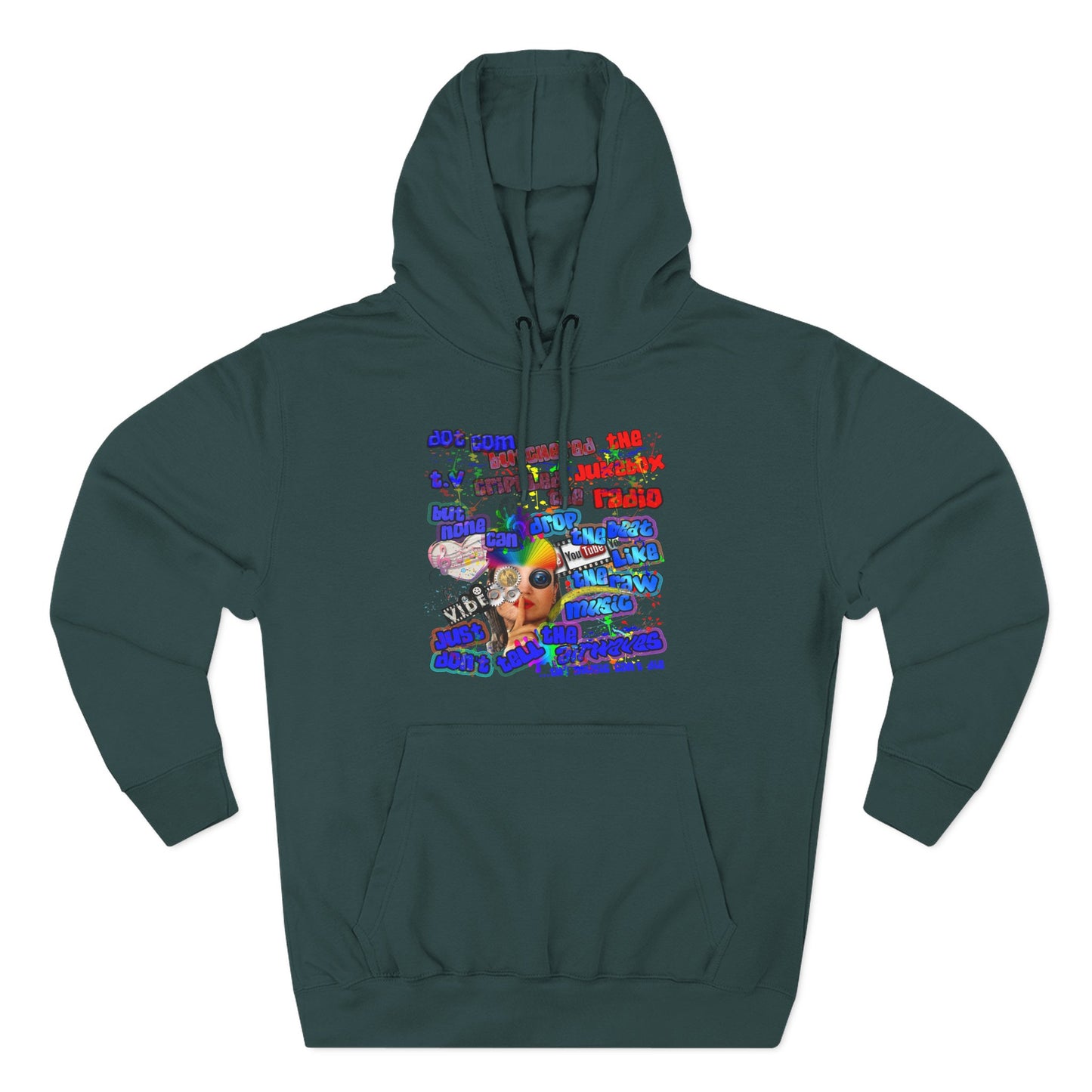 drop the beat - Three-Panel Fleece Hoodie