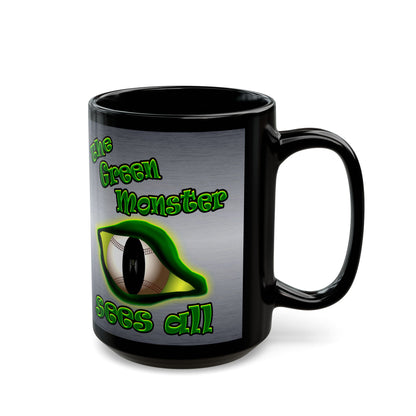 green monster - Black Mug (brushed nickel)