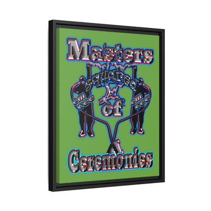 em cee squared - framed canvas art (green)
