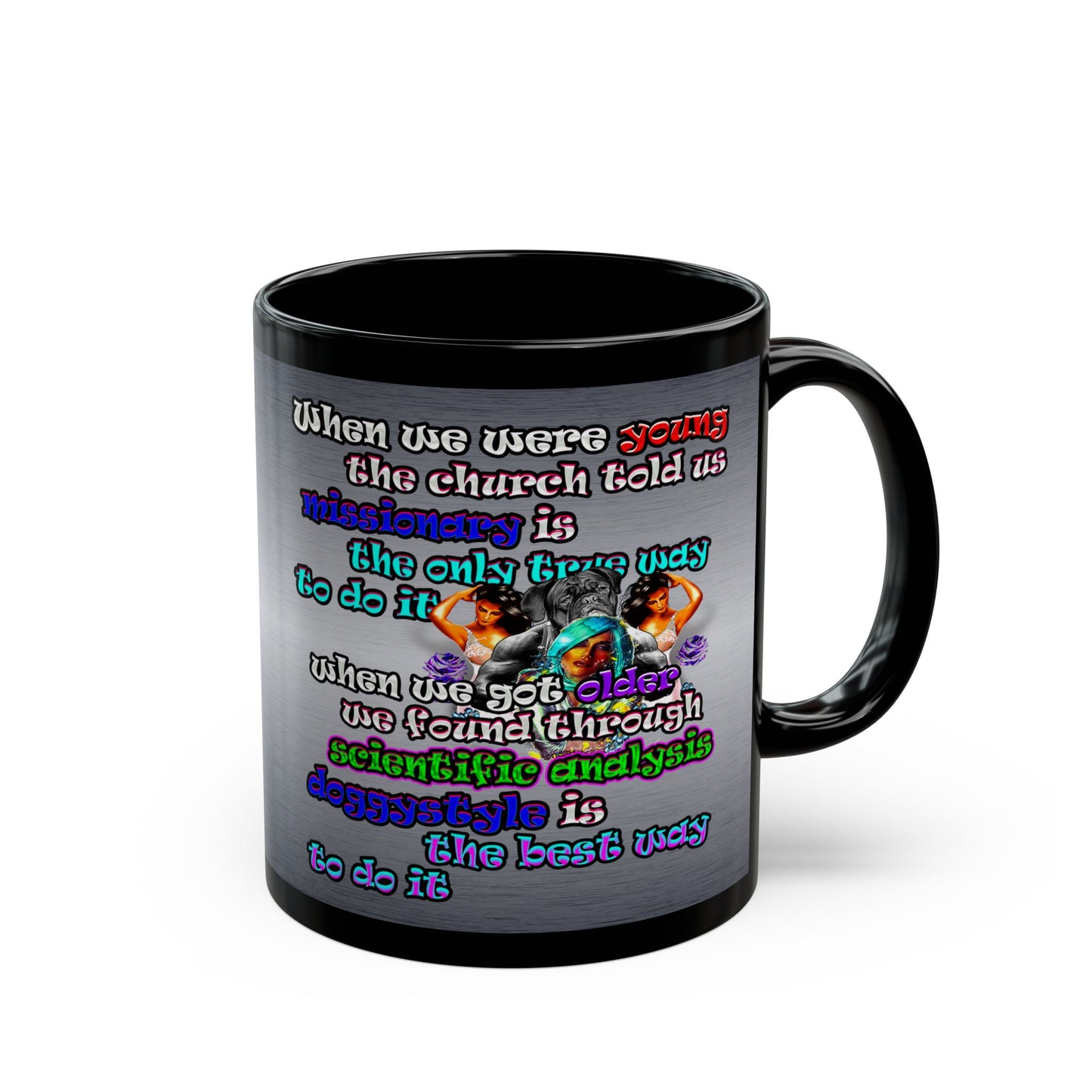 doggystyle - Black Mug (brushed nickel)