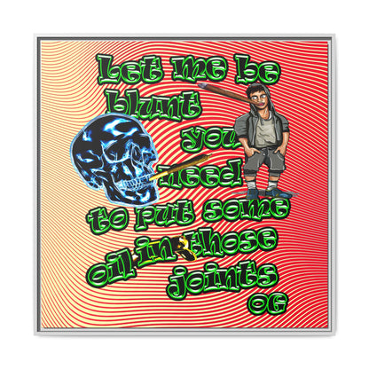 og - framed canvas art (yellow-orange wave)