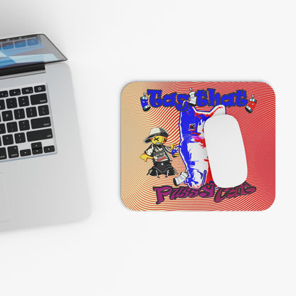 tag that - Mouse Pad (Rectangle) (yellow-orange wave)
