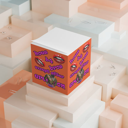 hoes b4 bros - note cube (orange)