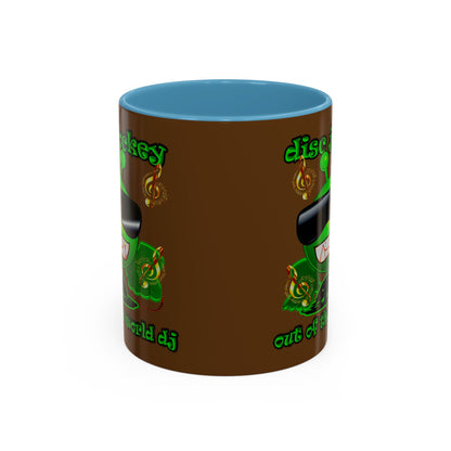 disc jockey - Accent Mug (brown)