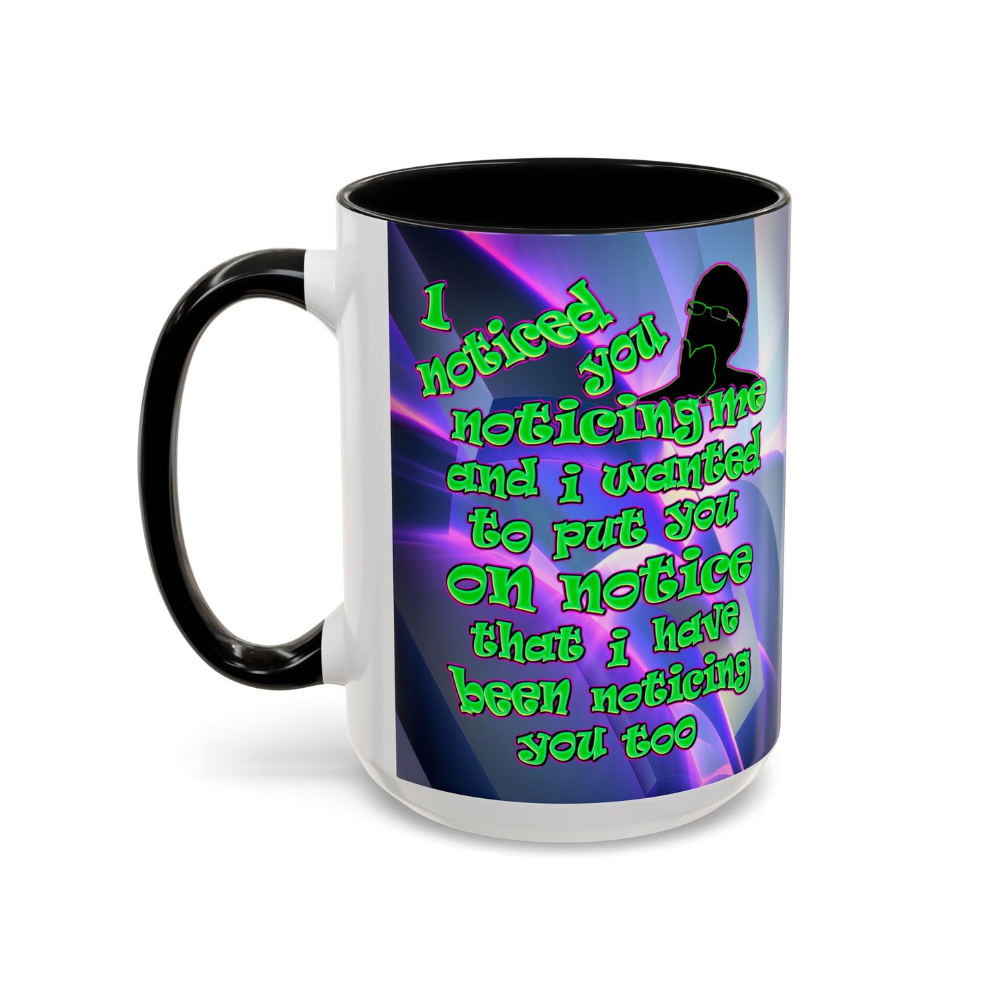 noticed you noticing - Accent Mug (grey-pink wave)