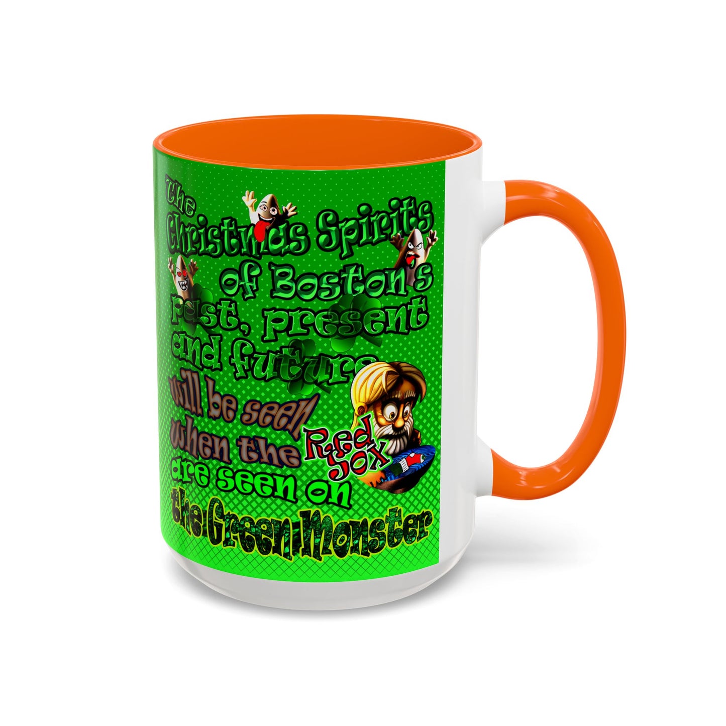 christmas spirits of boston - Accent Mug (logo green)