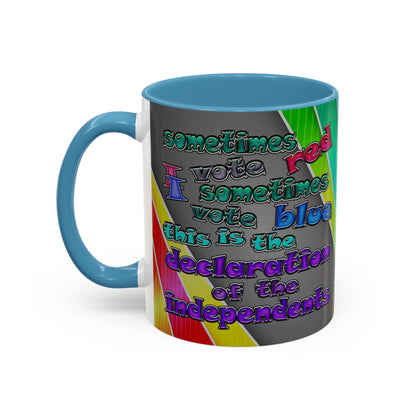 declaration of the independents - Accent Mug (rainbow split)