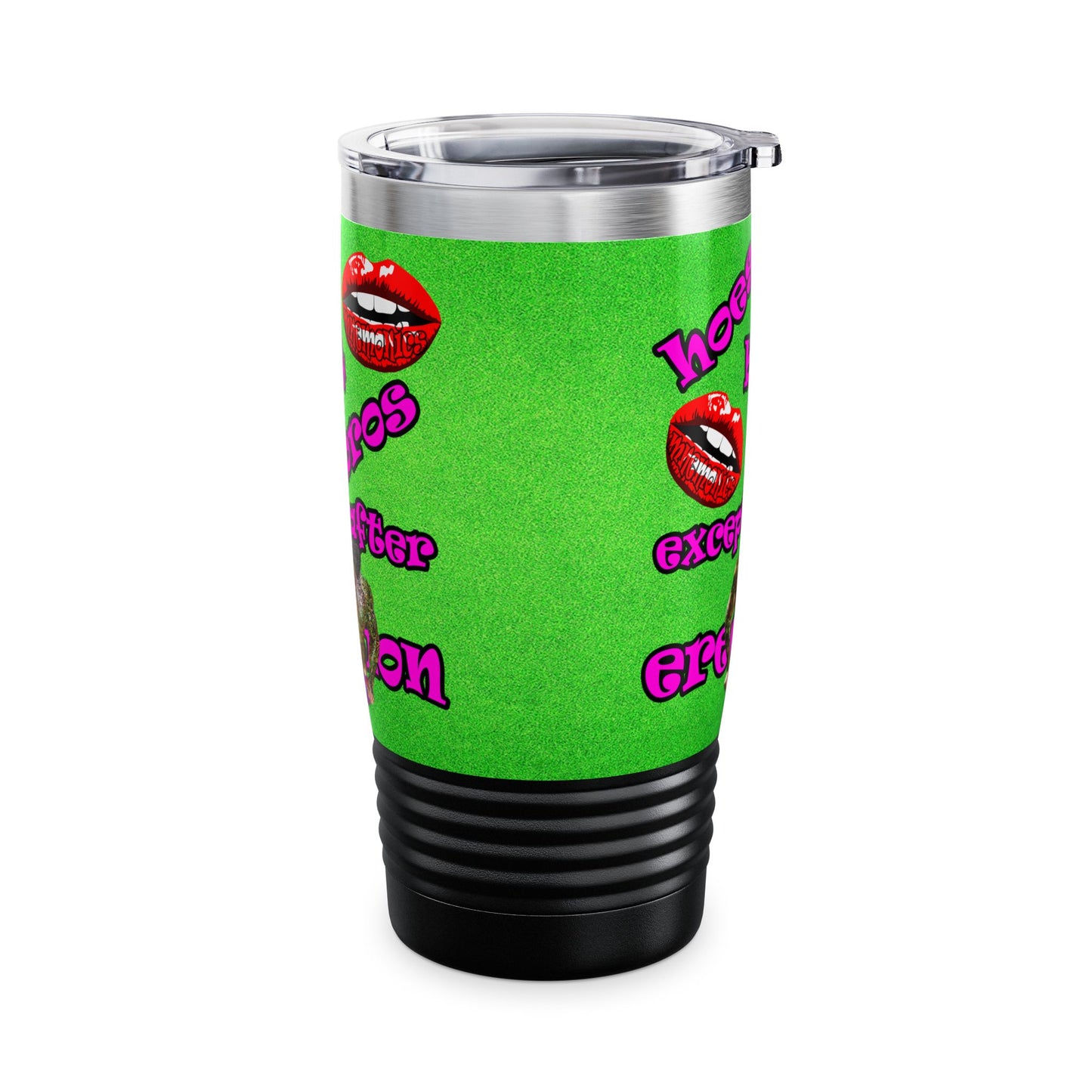 hoes b4 bros - Ringneck Tumbler, 20oz (green turf)