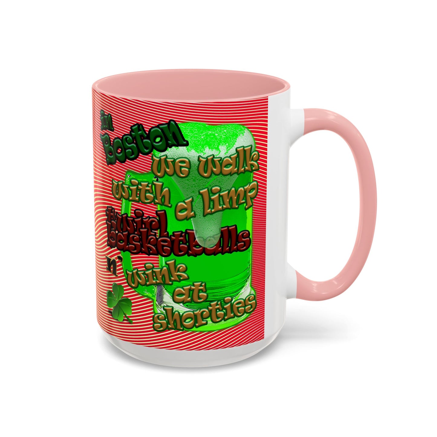 celtics logo - Accent Mug (yellow-orange wave)