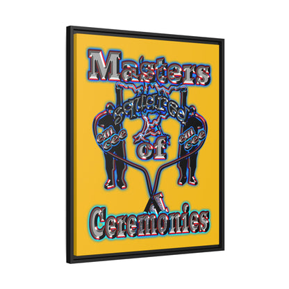 em cee squared - framed canvas art (yellow)