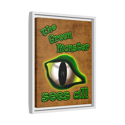 green monster - framed canvas art (brown papyrus)
