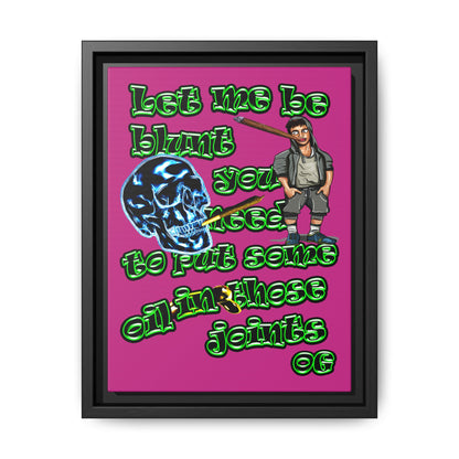 og - framed canvas art (pink)