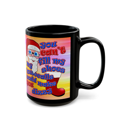 santa's shoes - Black Mug (color blur)