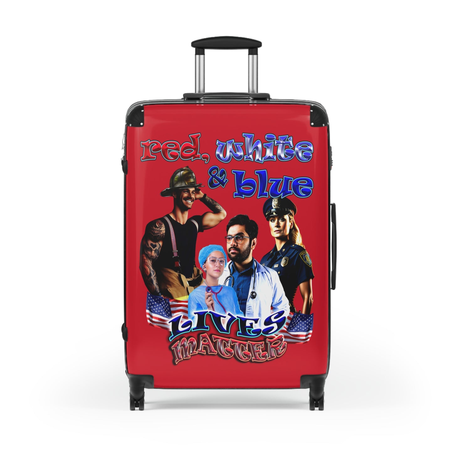 rw&b lives matter - Suitcase (dark red)