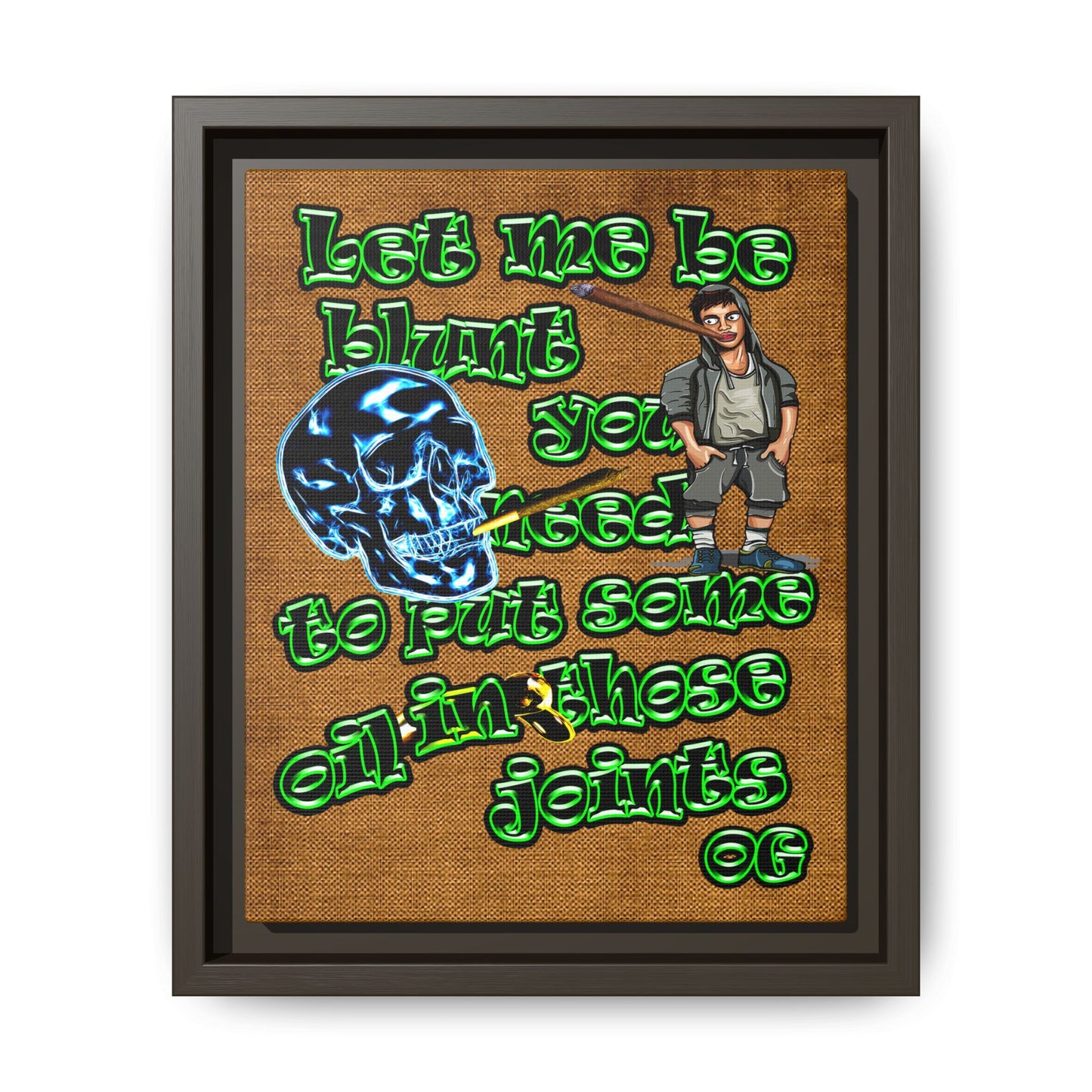 og - framed canvas art (brown papyrus)