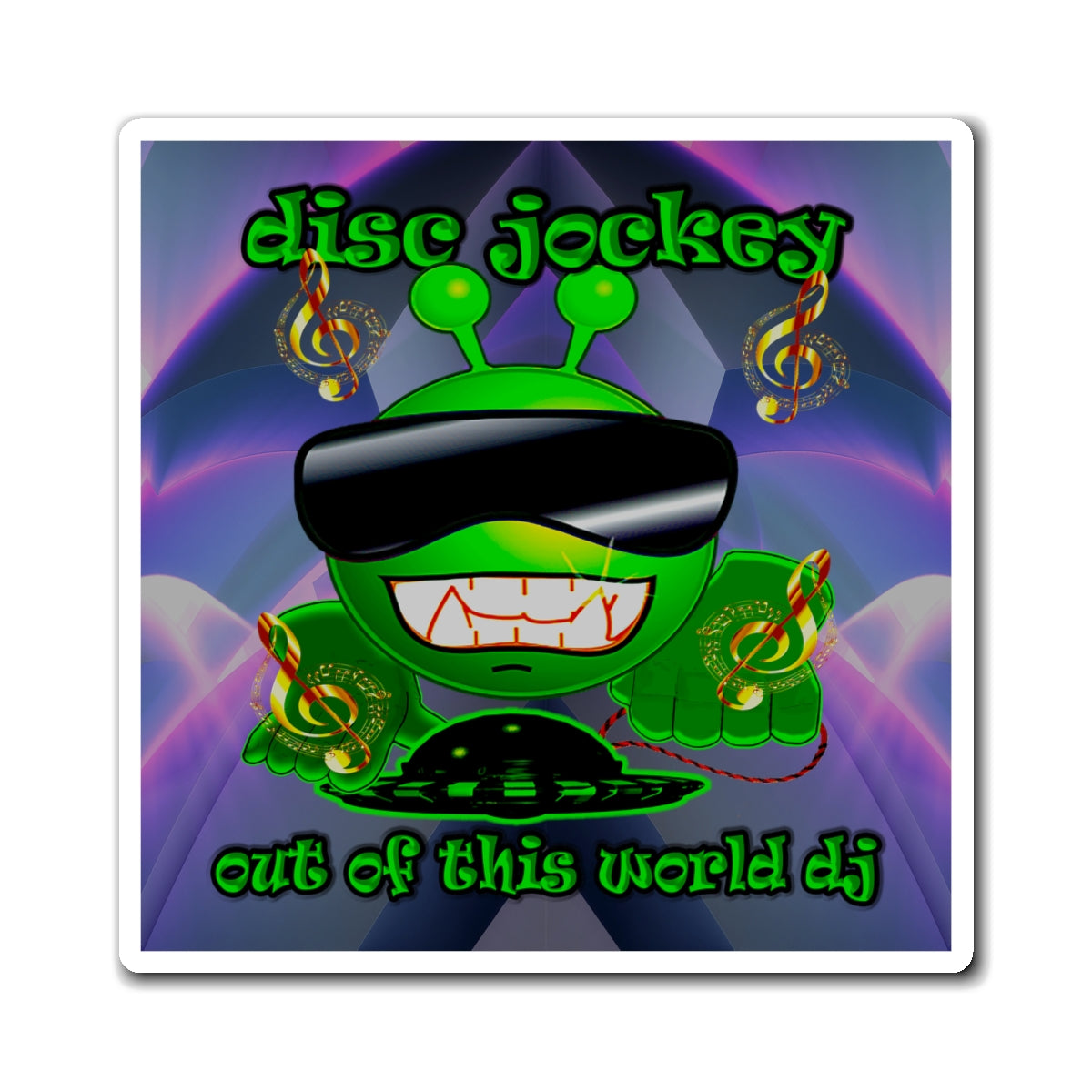 disc jockey - Magnets - (grey-pink wave)