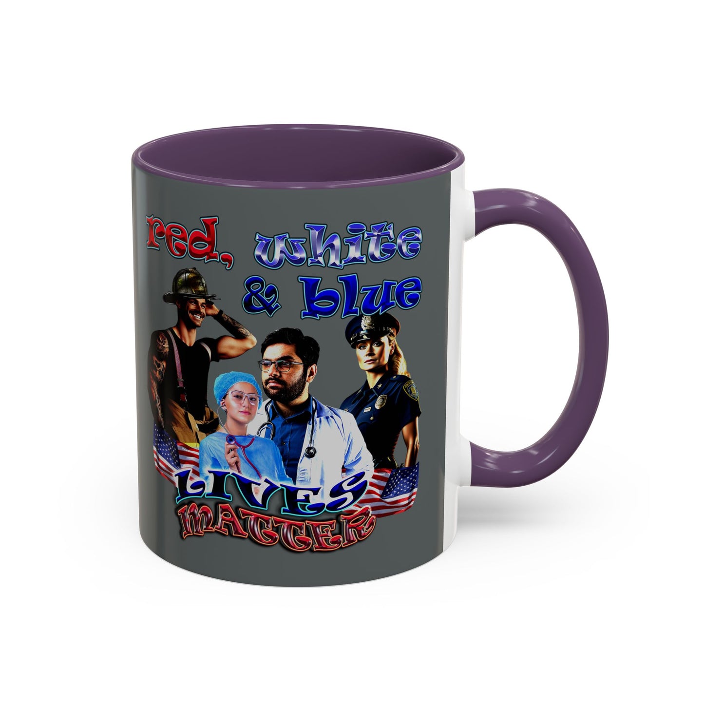 rw&b lives matter - Accent Mug (dark grey)