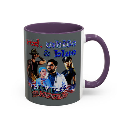 rw&b lives matter - Accent Mug (dark grey)