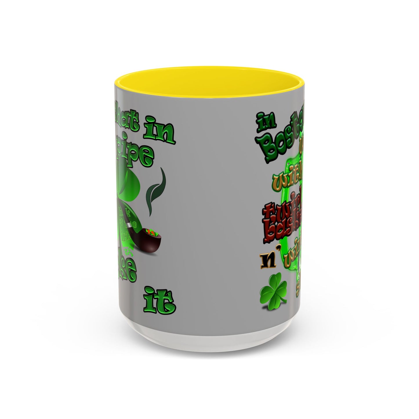 celtics logo - Accent Mug (light grey)
