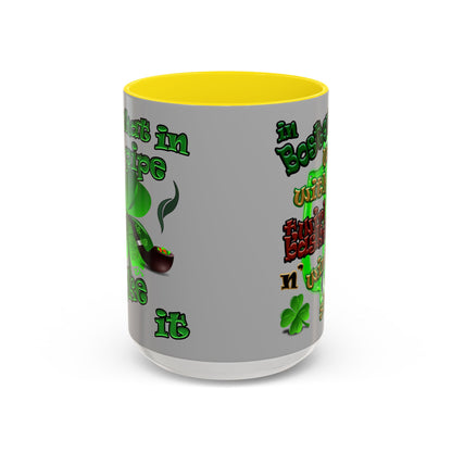 celtics logo - Accent Mug (light grey)