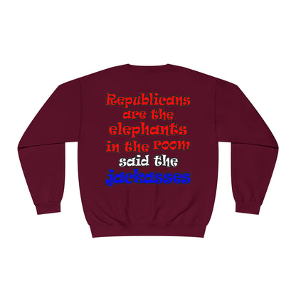 donkeys and elephants - Unisex NuBlend® Crewneck Sweatshirt