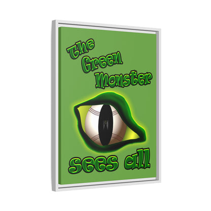 green monster - framed canvas art (green)