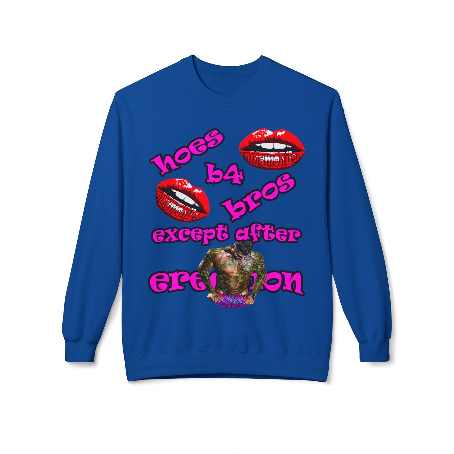 hoes b4 bros - Unisex Midweight Softstyle Fleece Crewneck Sweatshirt