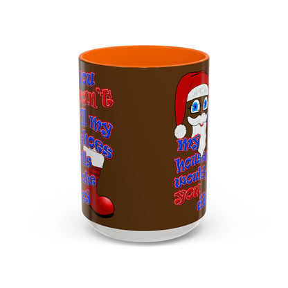 santa's shoes - Accent Mug (brown)