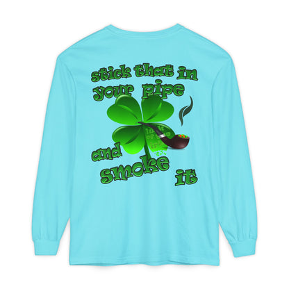 celtics logo - Unisex Garment-dyed Long Sleeve T-Shirt