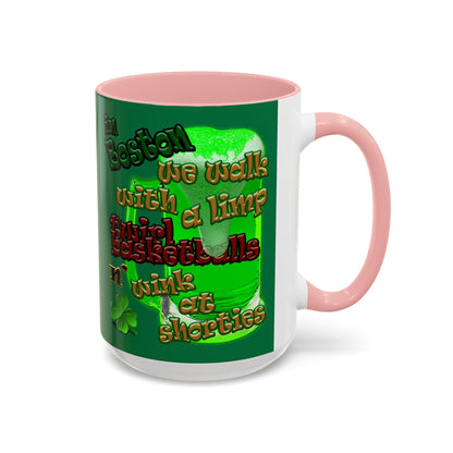 celtics logo - Accent Mug (dark green)