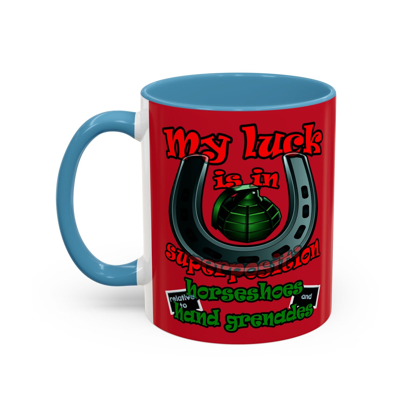 my luck - Accent Mug (dark red)