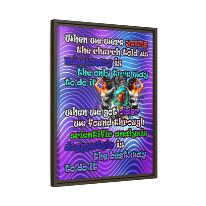 doggystyle - framed canvas art (purple wave)