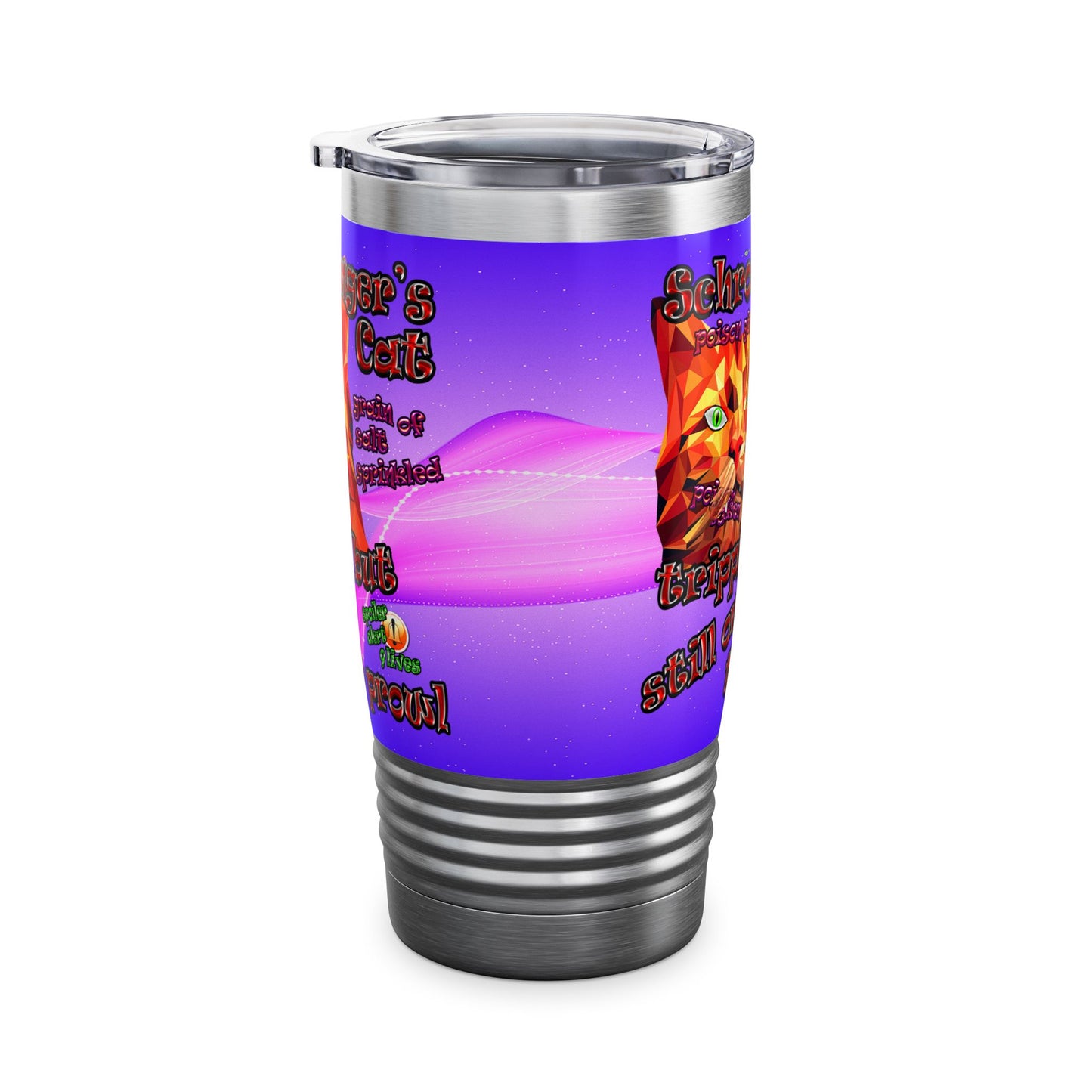 schrodinger's cat - Ringneck Tumbler, 20oz (purple-pink wave)