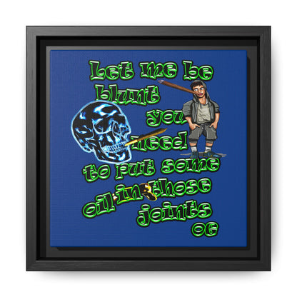 og - framed canvas art (dark blue)