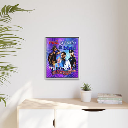 rw&b lives matter - framed canvas art (purple wave)