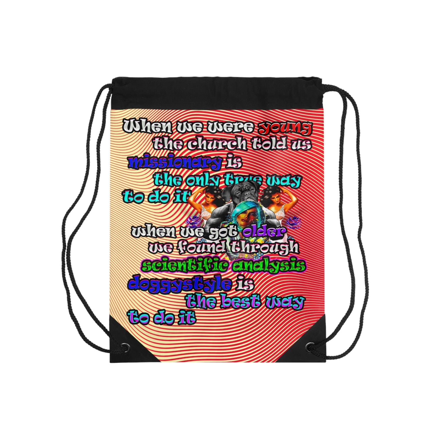 doggystyle - Drawstring Bag (yellow-orange wave)