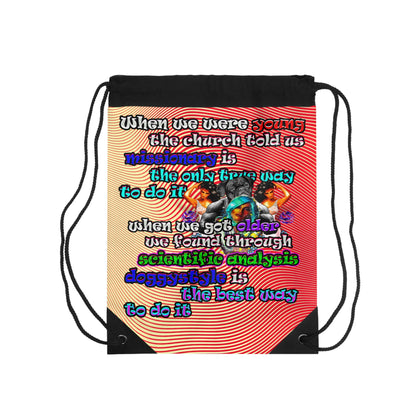 doggystyle - Drawstring Bag (yellow-orange wave)