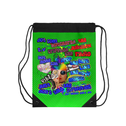 drop the beat - Drawstring Bag (logo green)
