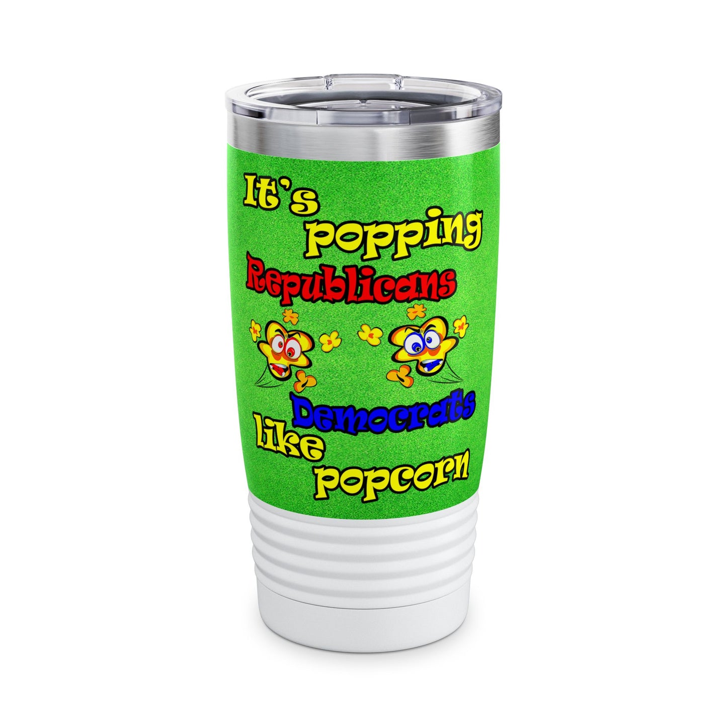 popping like popcorn - Ringneck Tumbler, 20oz (green turf)