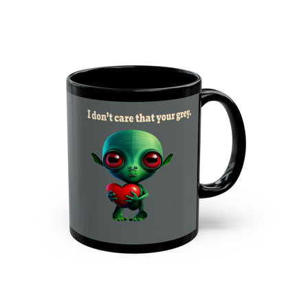 I don't care that your grey - Black Mug (dark grey)