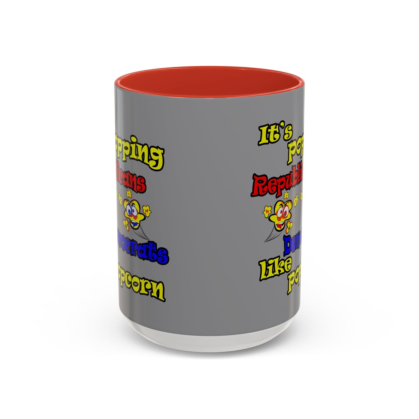 popping like popcorn - Accent Mug (grey)