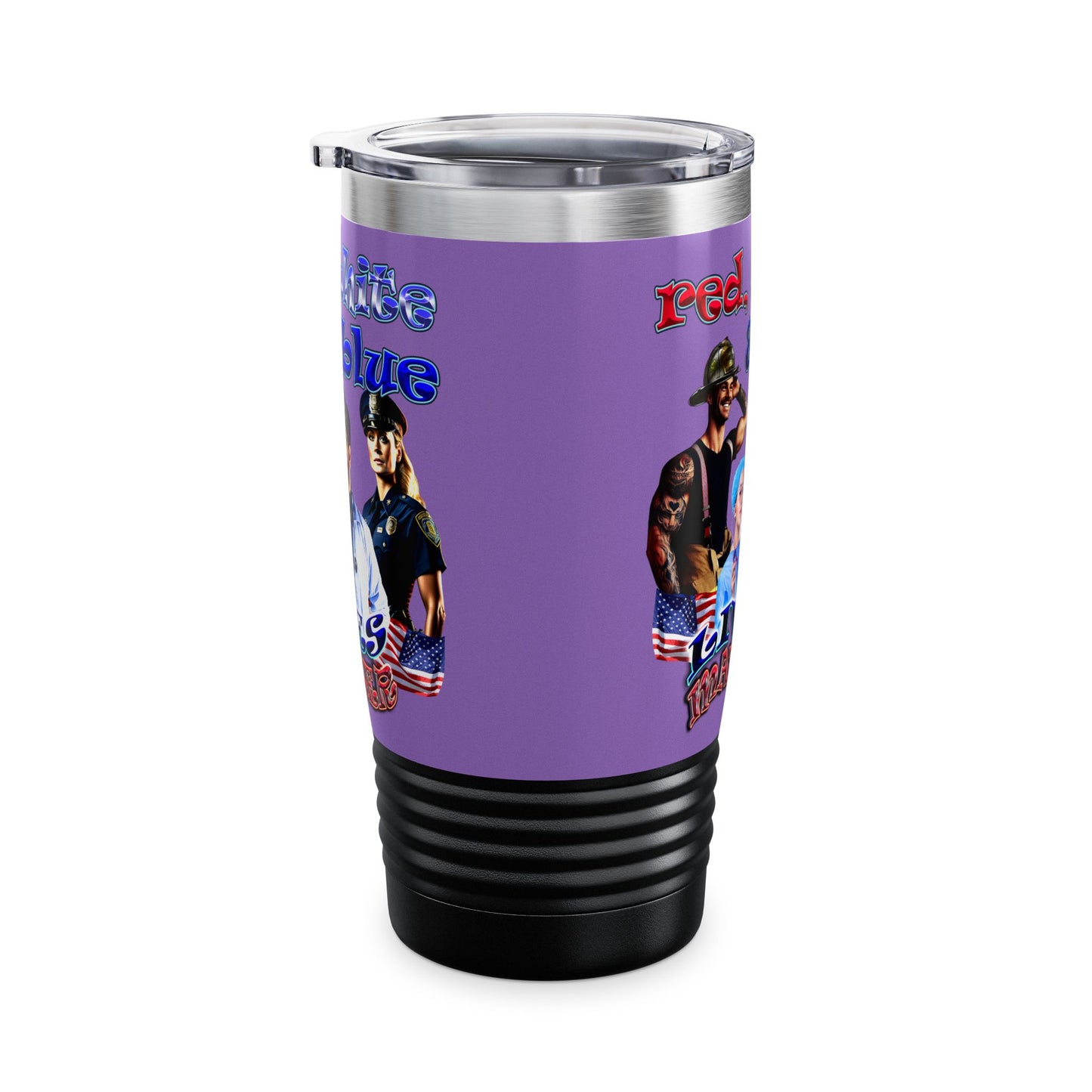 rw&b lives matter - Ringneck Tumbler, 20oz (light purple)