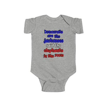 donkeys and elephants - Infant Fine Jersey Bodysuit