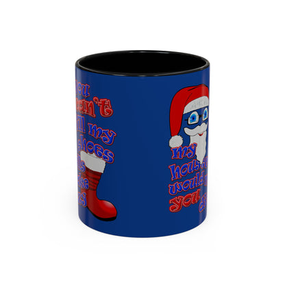 santa's shoes - Accent Mug (dark blue)