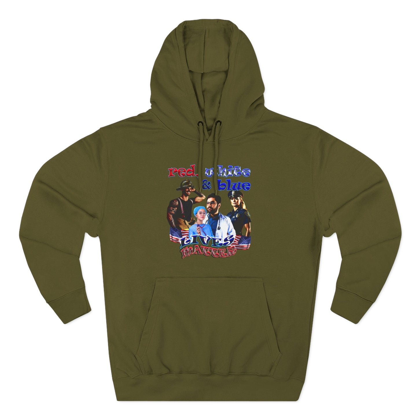 rw&b lives matter - Three-Panel Fleece Hoodie