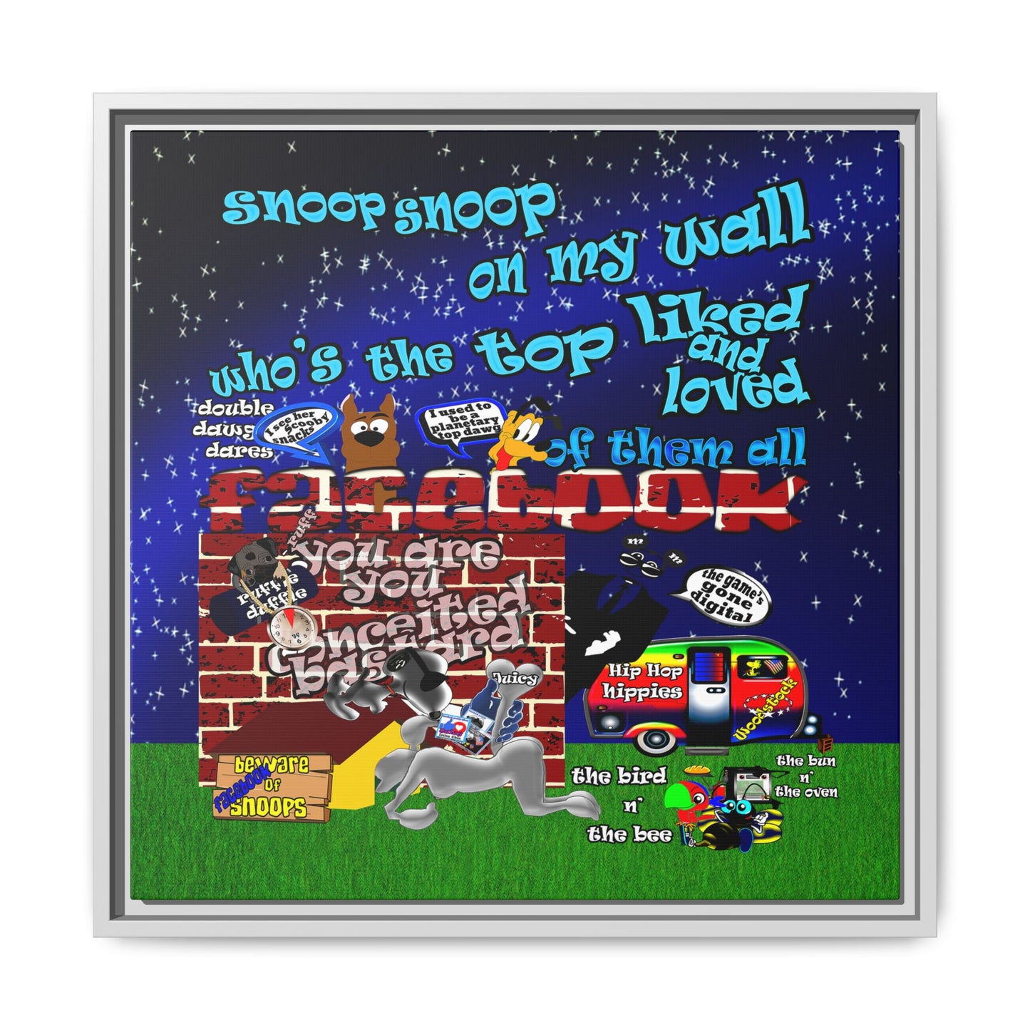 snoops - framed canvas art