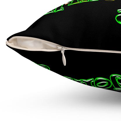 og - Spun Polyester Square Pillow - (black)